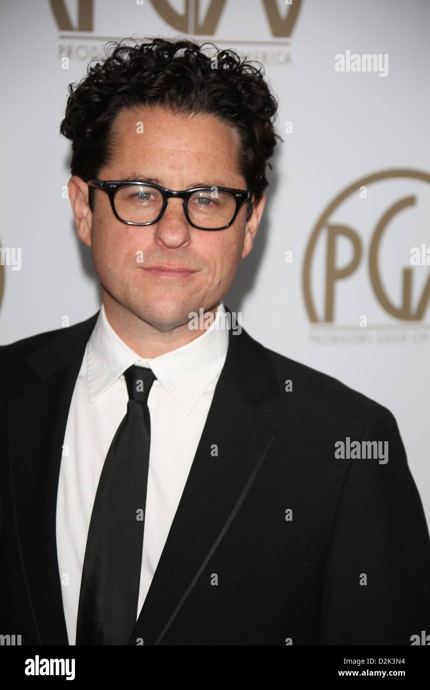 US director J.J. Abrams arrives at the 24th annual Producers Guild Awards at Hotel Beverly Hills in Beverly Hills, USA, 26 January 2013. Photo: Hubert Boesl/dpa/Alamy Live News/Alamy Live News Stock Photo