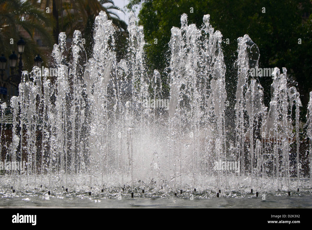 Jets of water from a fountain Stock Photo Alamy