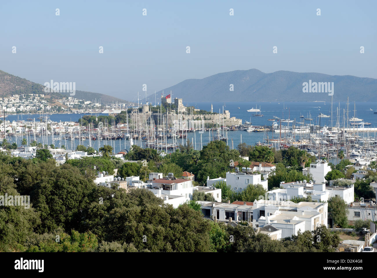 Bodrum. Turkey. View of the harbour and 15th century crusader Castle of St Peter. Stock Photo