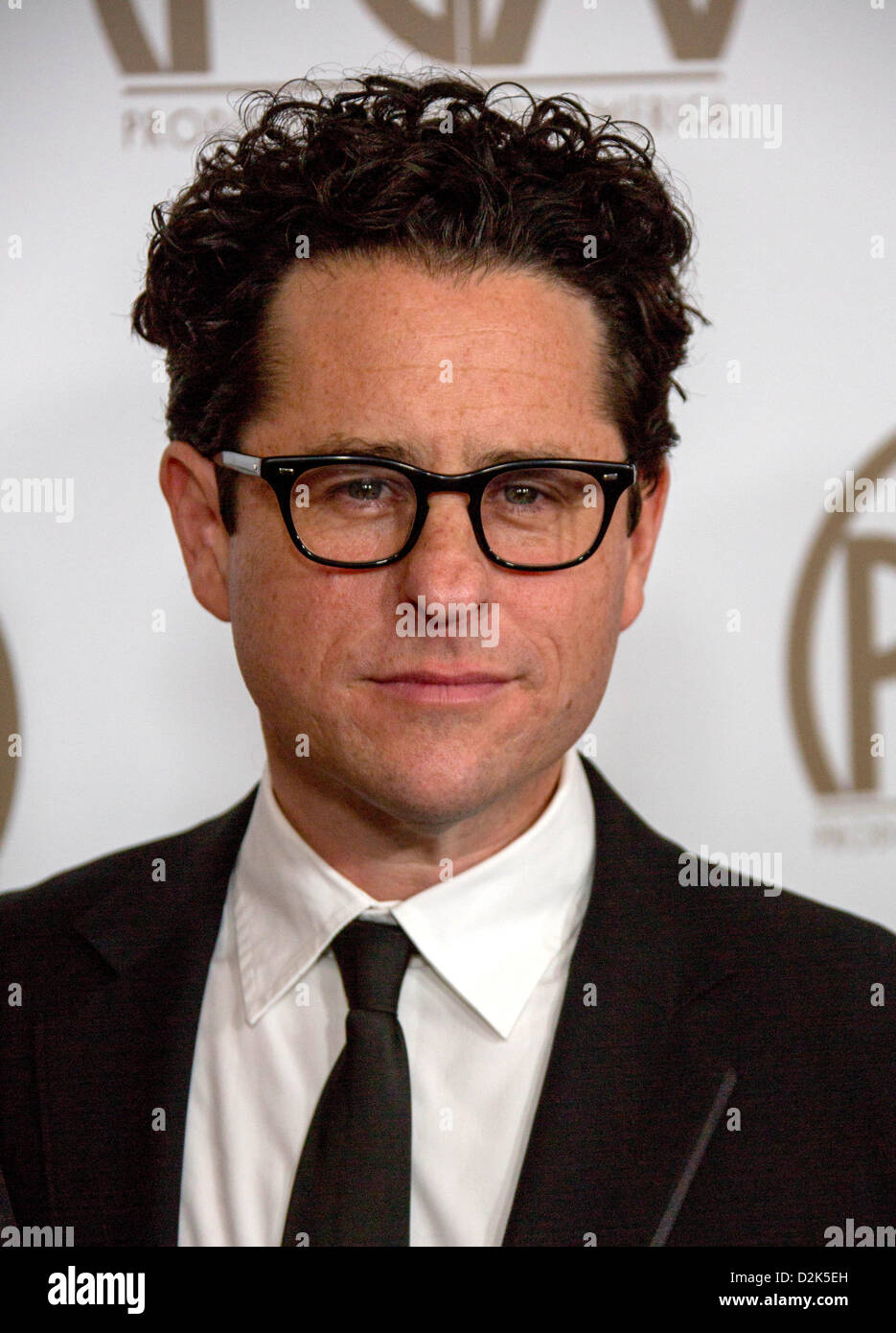 US director J.J. Abrams arrives at the 24th annual Producers Guild Awards at Hotel Beverly Hills in Beverly Hills, USA, 26 January 2013. Photo: Hubert Boesl/dpa/Alamy Live News Stock Photo