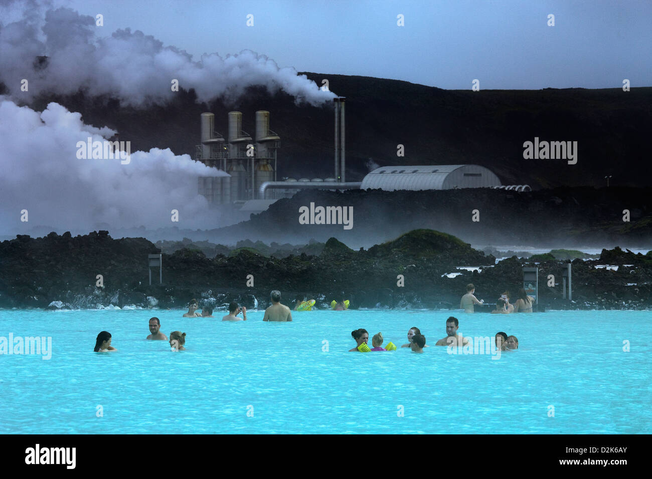 Blue Lagoon, Svartsengi Geothermal Plant Iceland Stock Photo - Alamy
