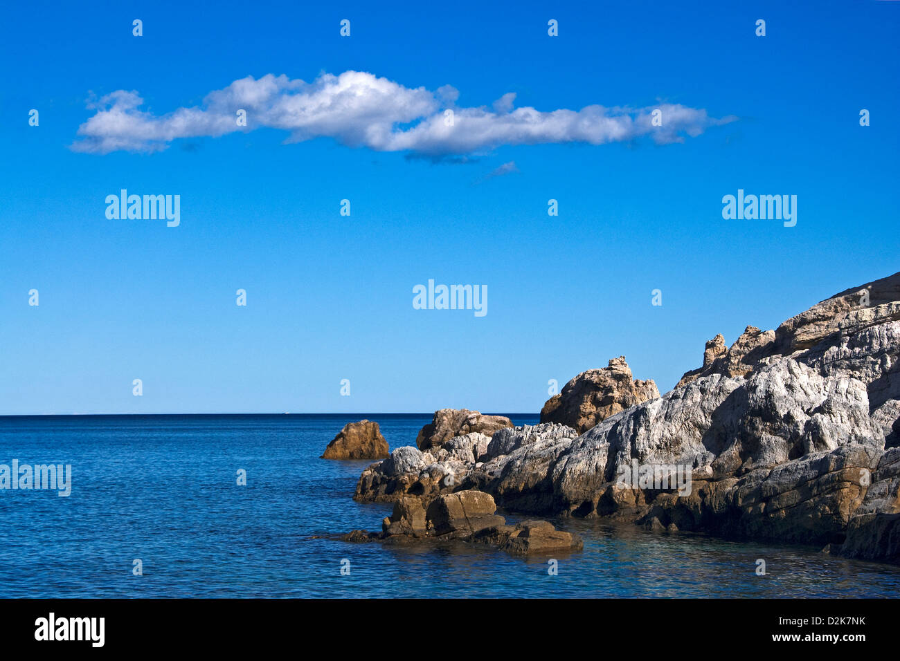 Rocks in the Aegean Sea Stock Photo