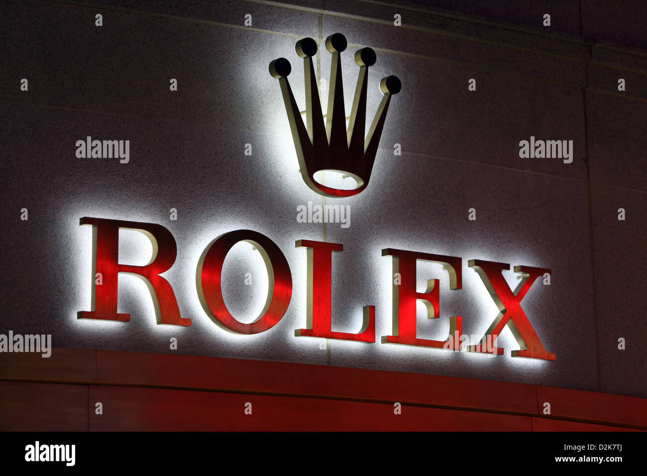 Hong Kong, China, the watch manufacturer Rolex logo Stock Photo - Alamy
