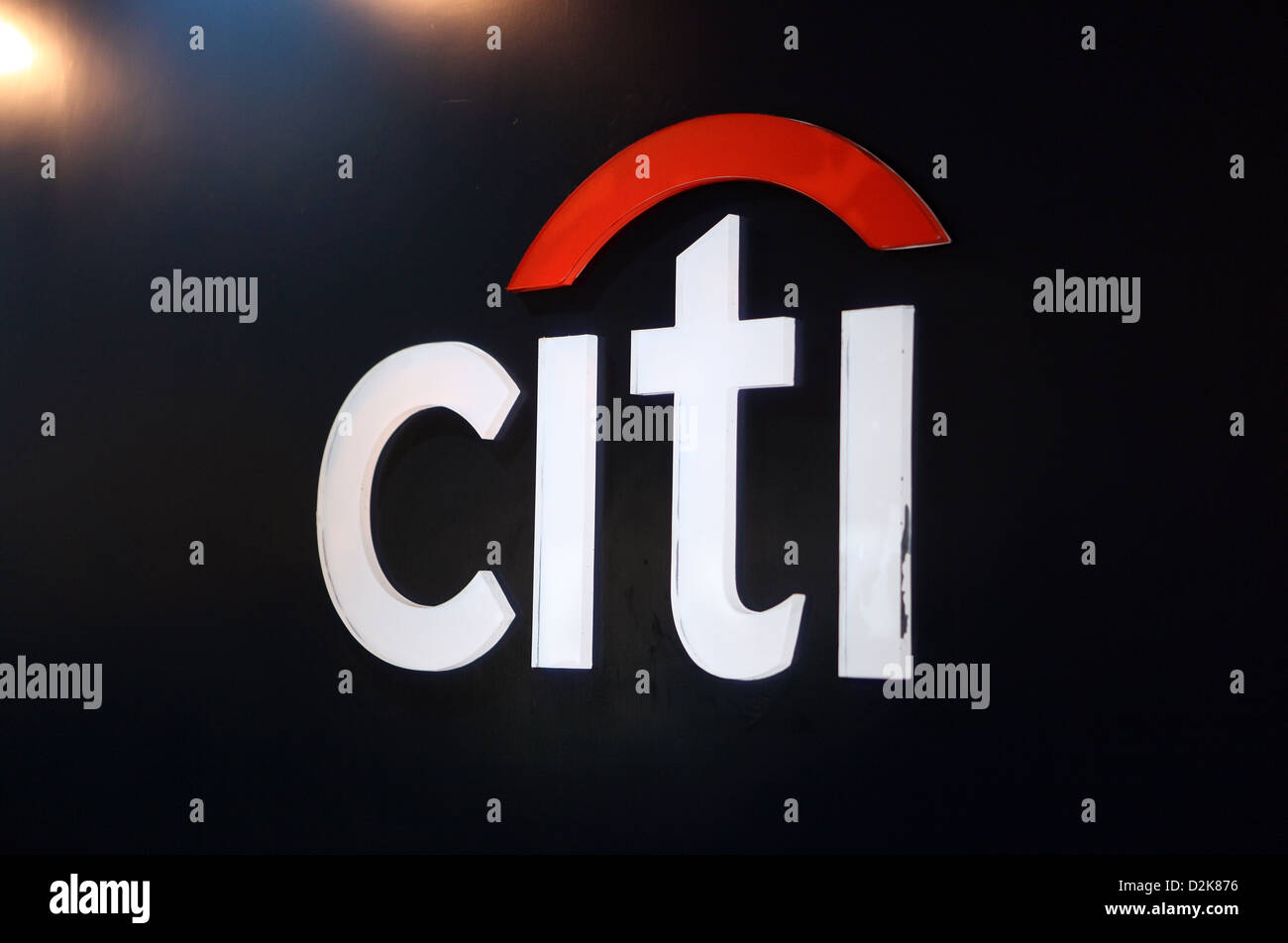 Hong Kong, China, Citi Bank logo Stock Photo