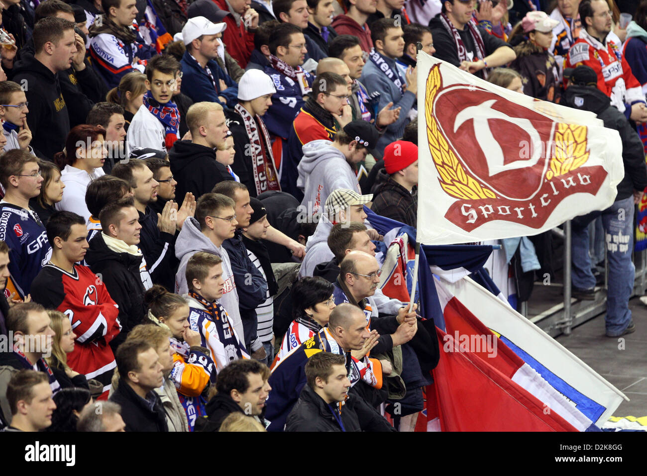 Berlin, Germany, spectators at a hockey game Stock Photo