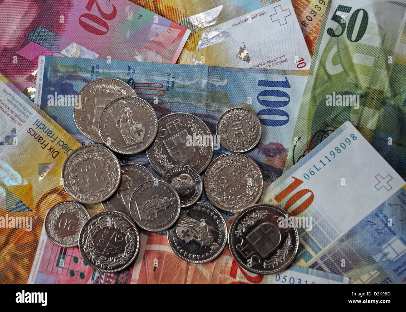 Swiss Francs Stock Photo