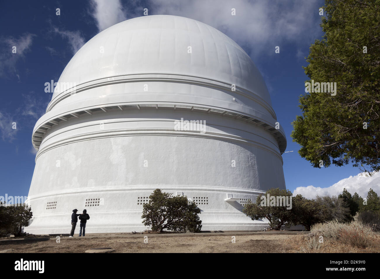 Very large white dome of the Palomar Observatory an astronomical observatory located in San Diego County, California Stock Photo