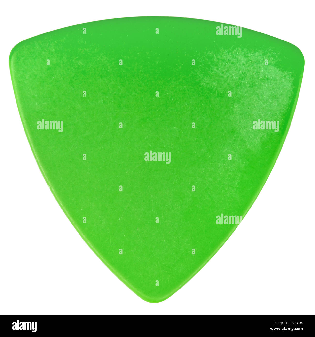 green bass guitar plectrum, isolated on white Stock Photo