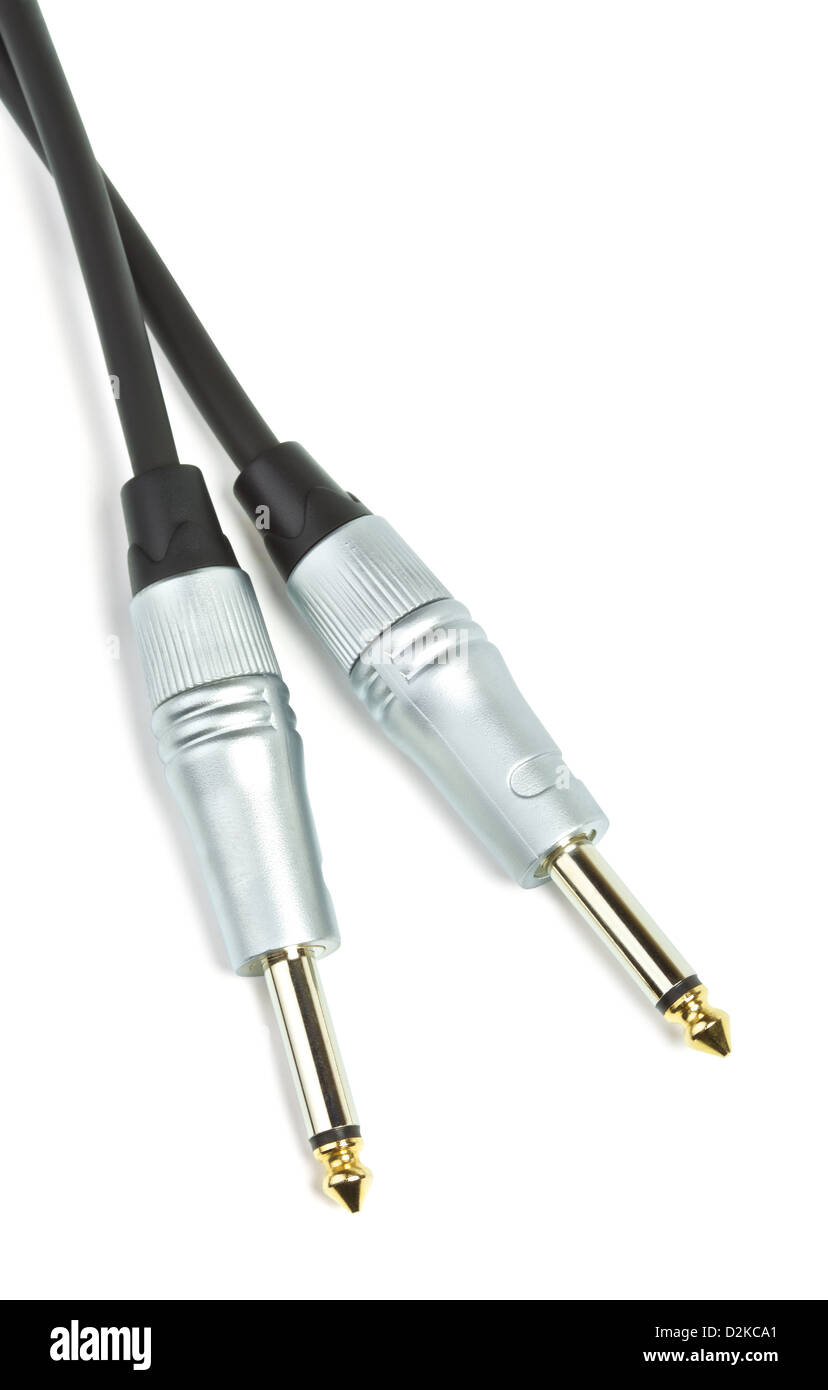 guitar audio jack, isolated on white background Stock Photo Alamy