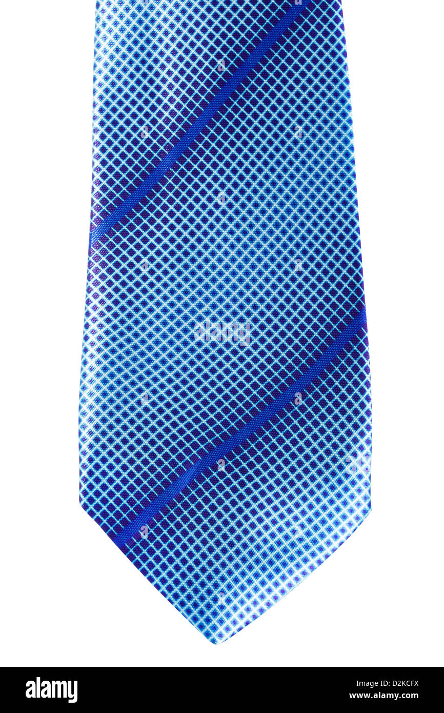 elegant blue tie isolated on white background Stock Photo - Alamy