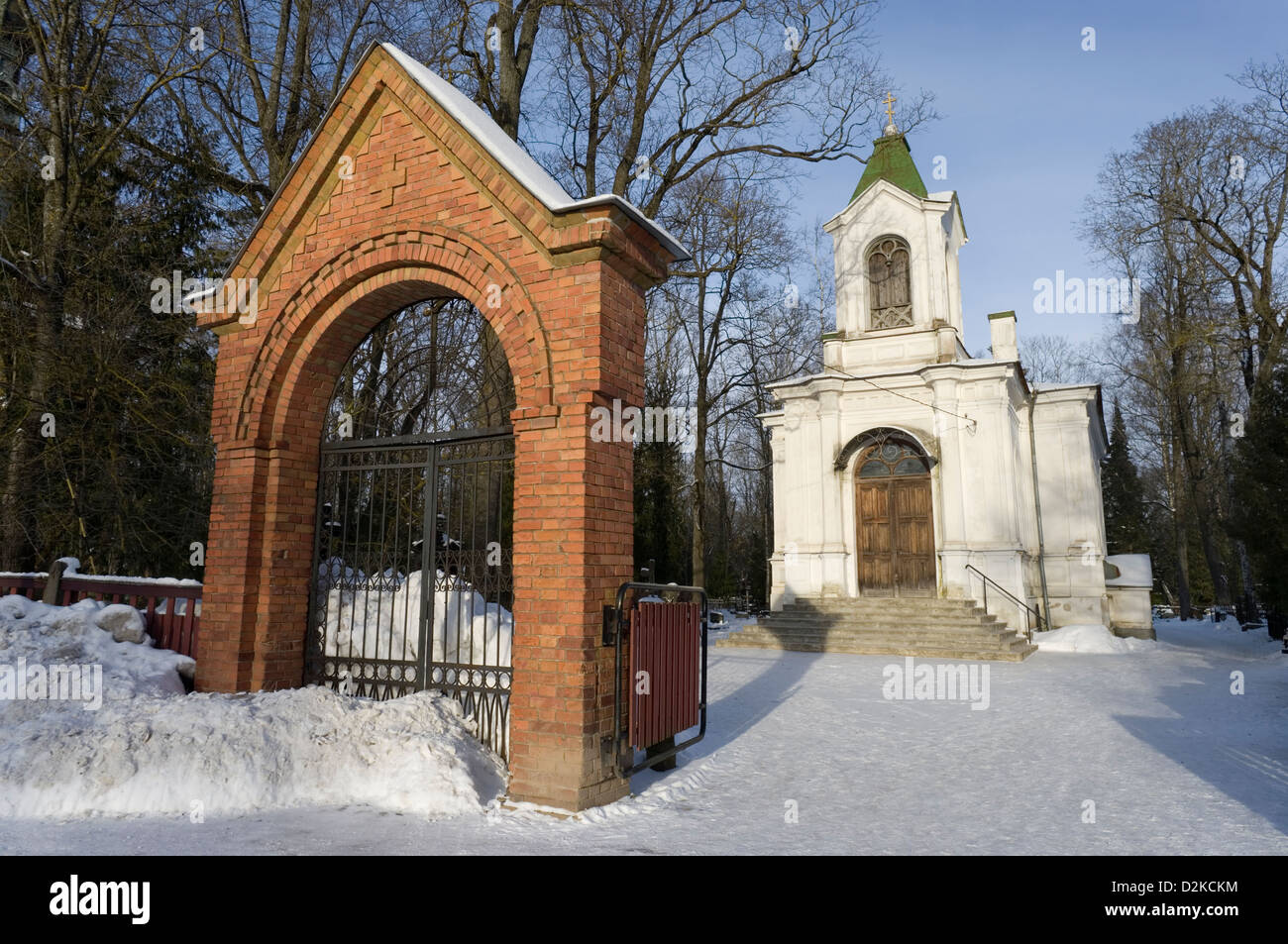A funeral chapel (19th century) on the Uspenski cemetery (part of Raadi cemetery) in Tartu Stock Photo