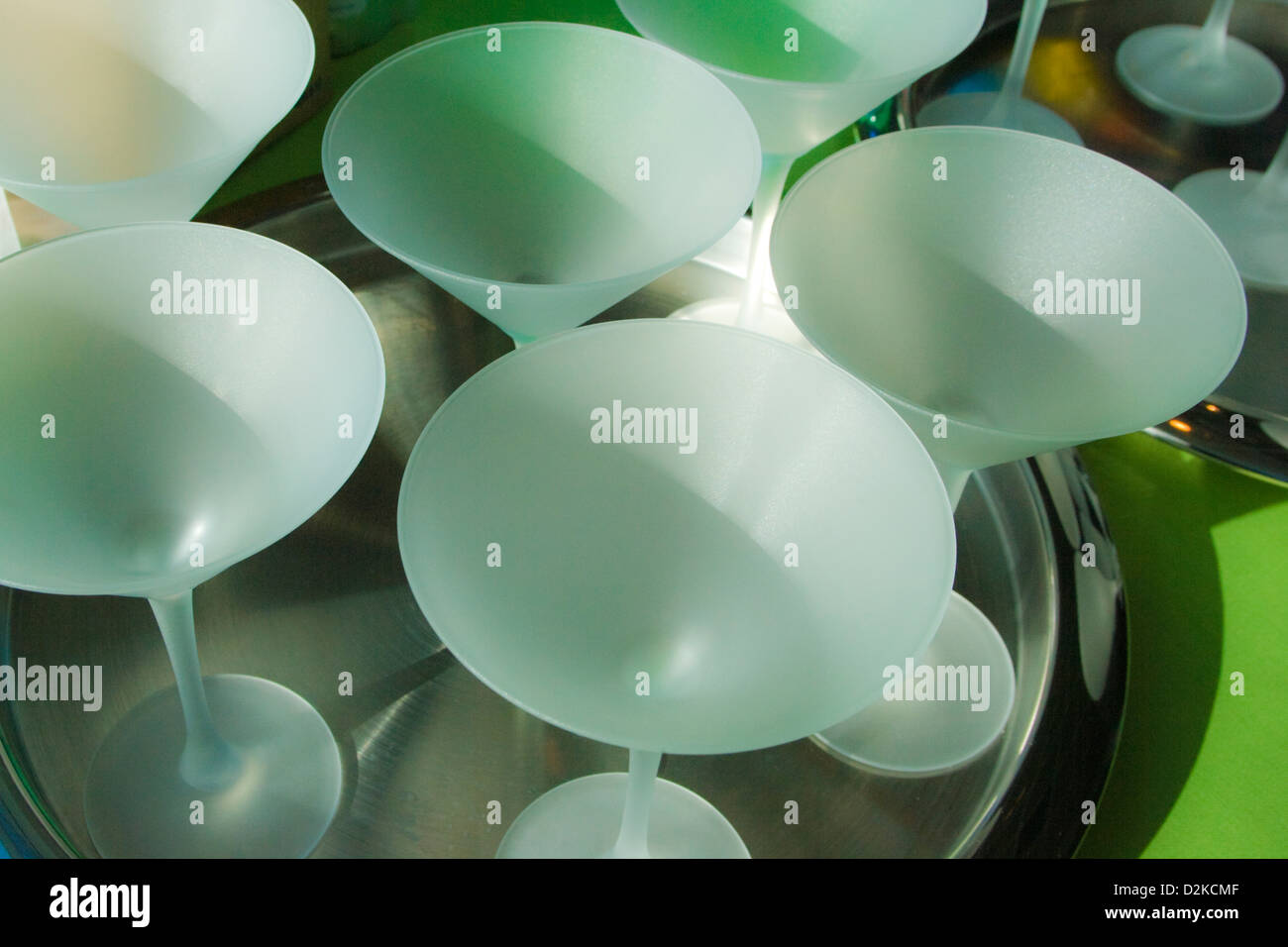 Green Martini Glasses Stock Photo Alamy
