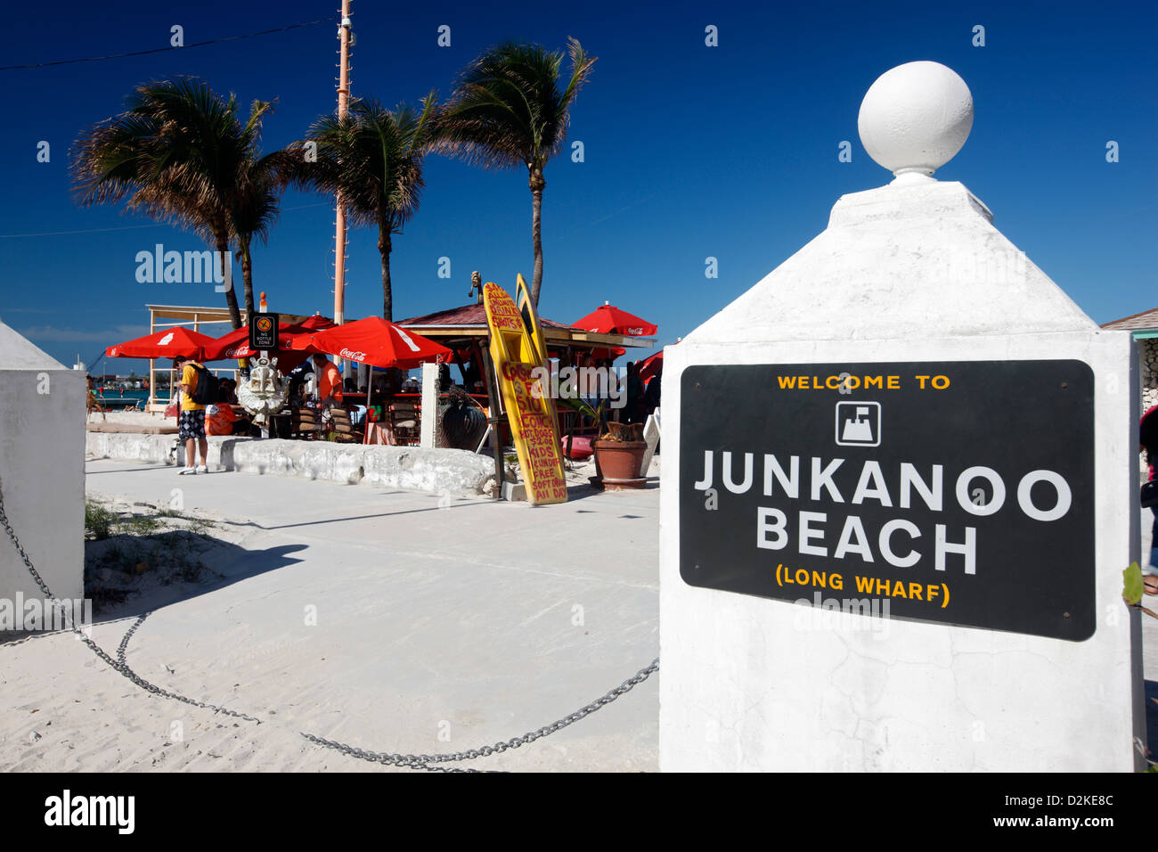 Beach on Nassau Bahamas Jankanoo Beach Stock Photo