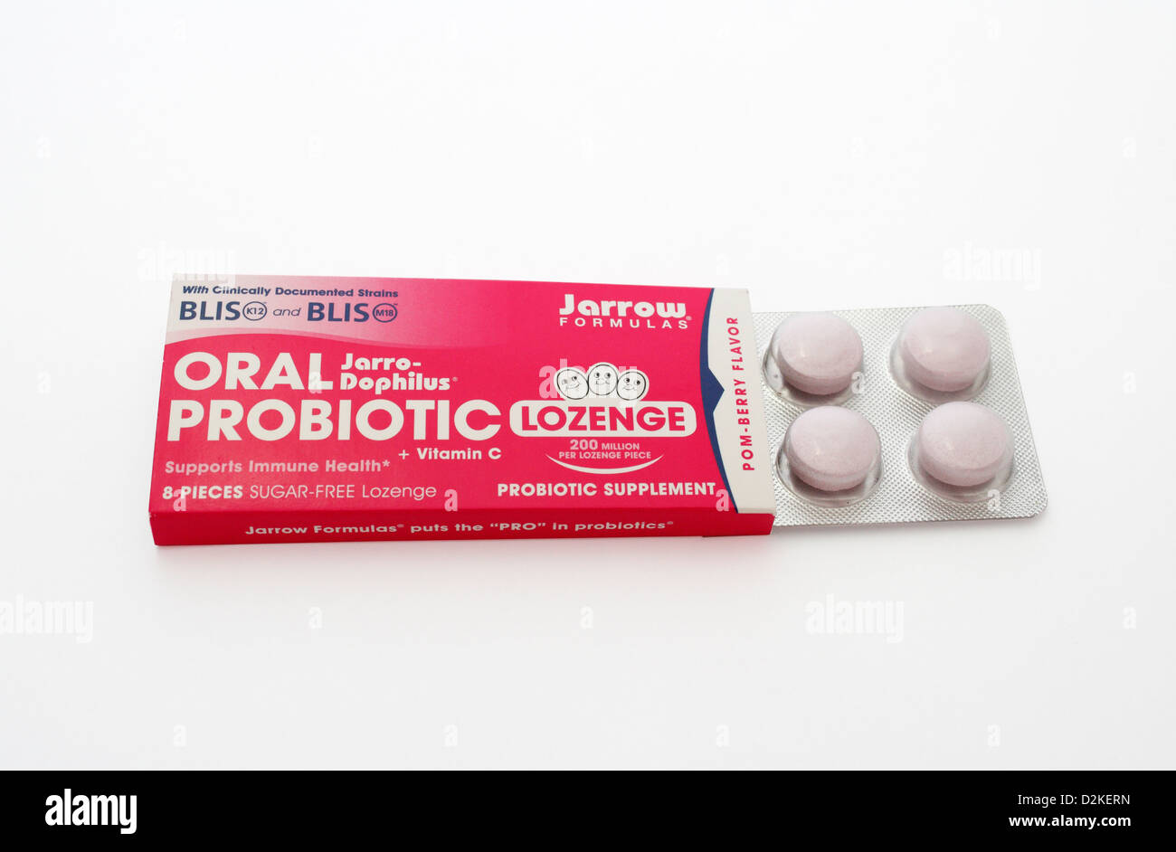 Oral Probiotic Lozengers Stock Photo