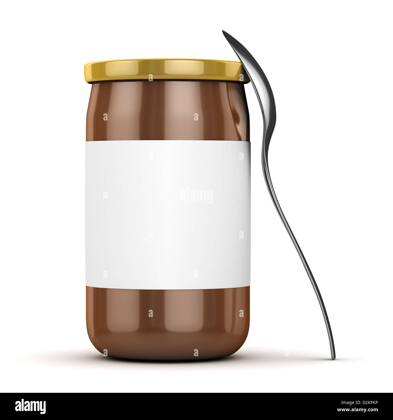 3d honey jar and spoon isolated Stock Photo Alamy