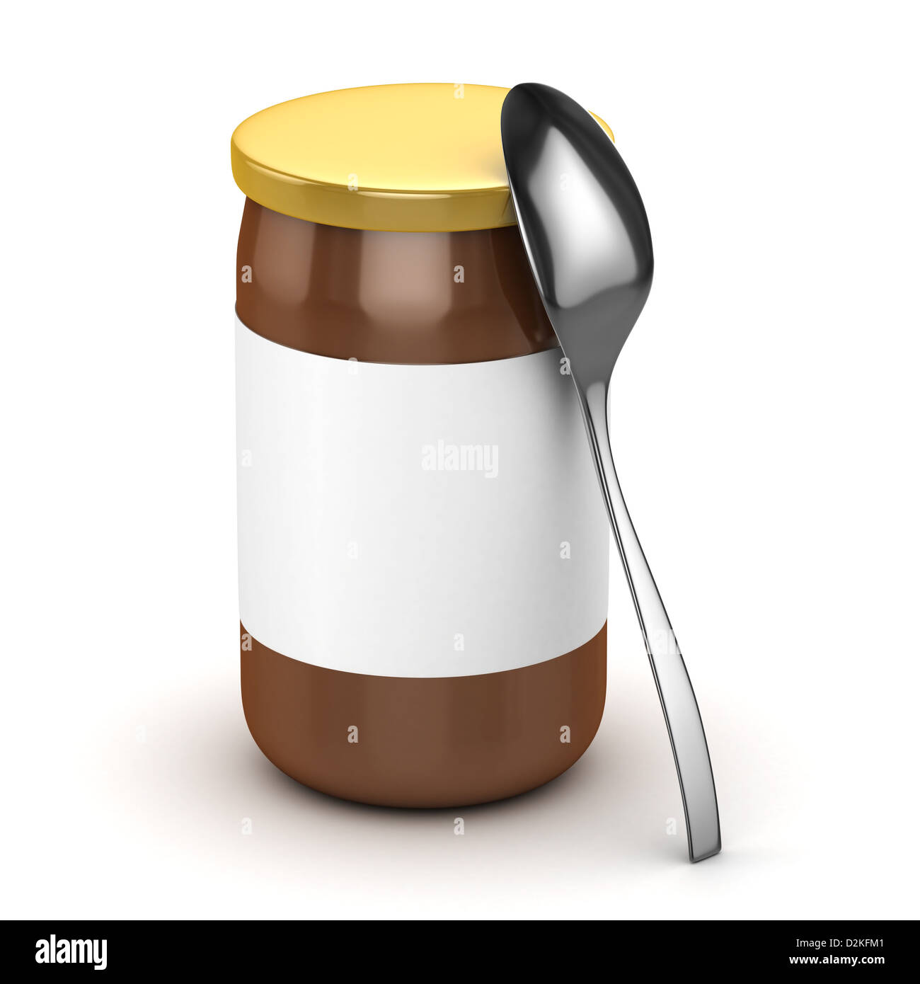 3d honey jar and spoon isolated Stock Photo Alamy