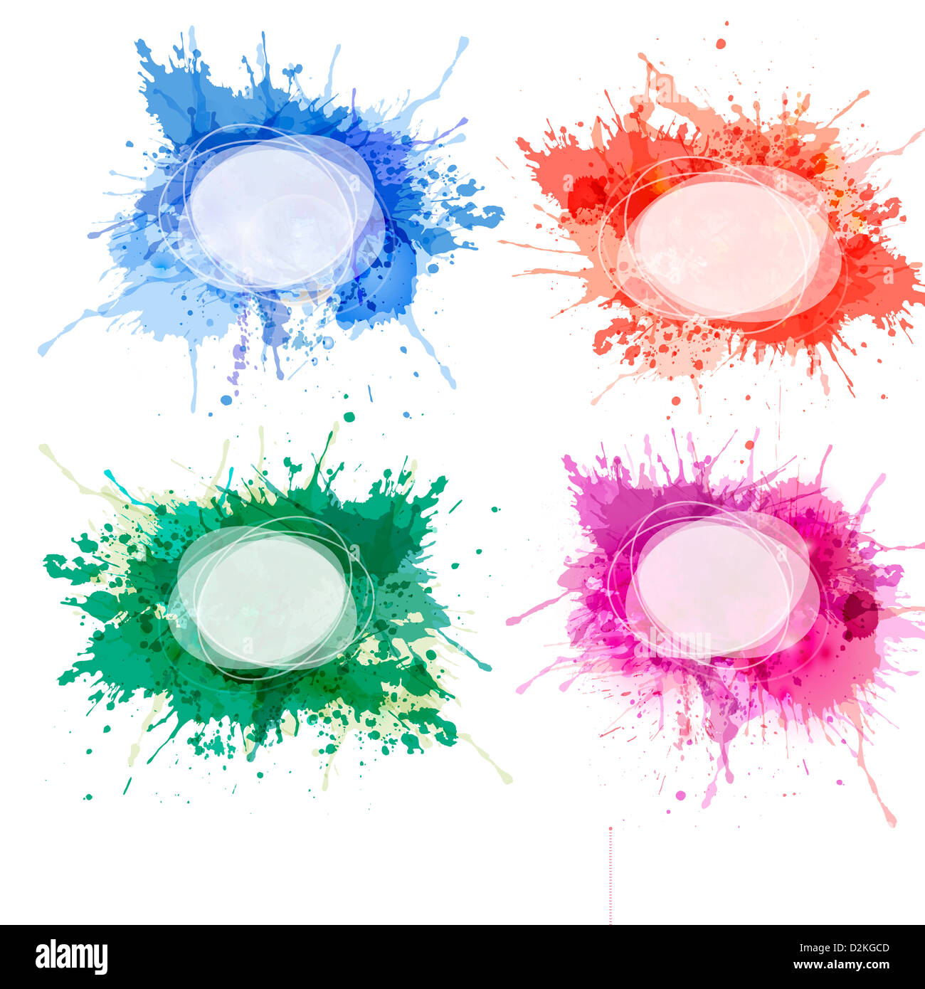 Collection of colorful abstract watercolor backgrounds. Vector Stock ...