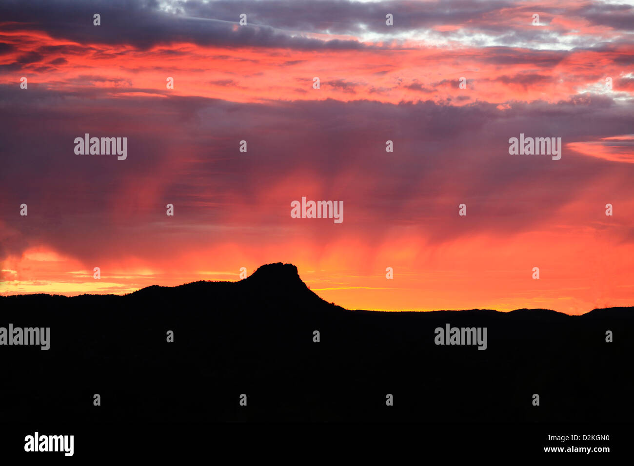 Monsoon Sunset over Arizona Stock Photo