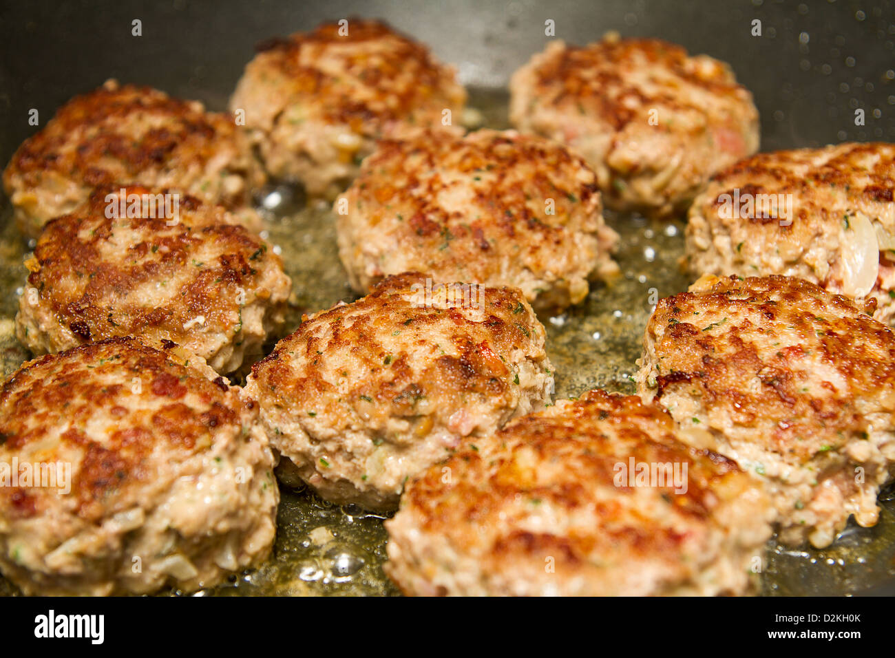 Meatballs in a pan Stock Photo