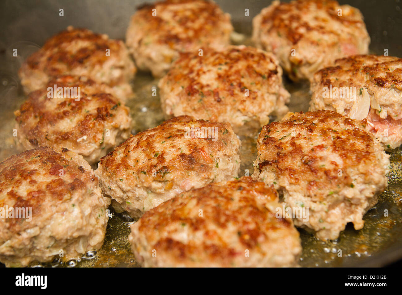 Meatballs in a pan Stock Photo