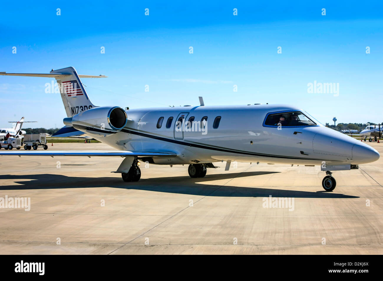 Cessna Citation private jet at Sarasota Airport in Florida Stock Photo