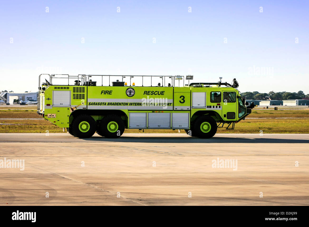 Sarasota Airport fire and Rescue truck Stock Photo