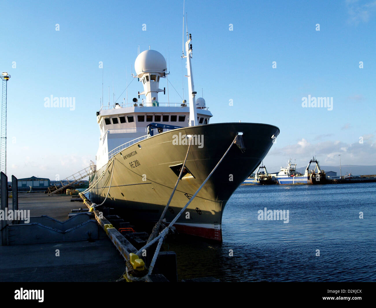 Icelandic Coast Guard vessels in Reykjavik harbour, Iceland Stock Photo