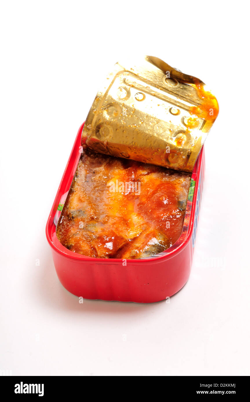 Sardines In Tomato Sauce. Stock Photo