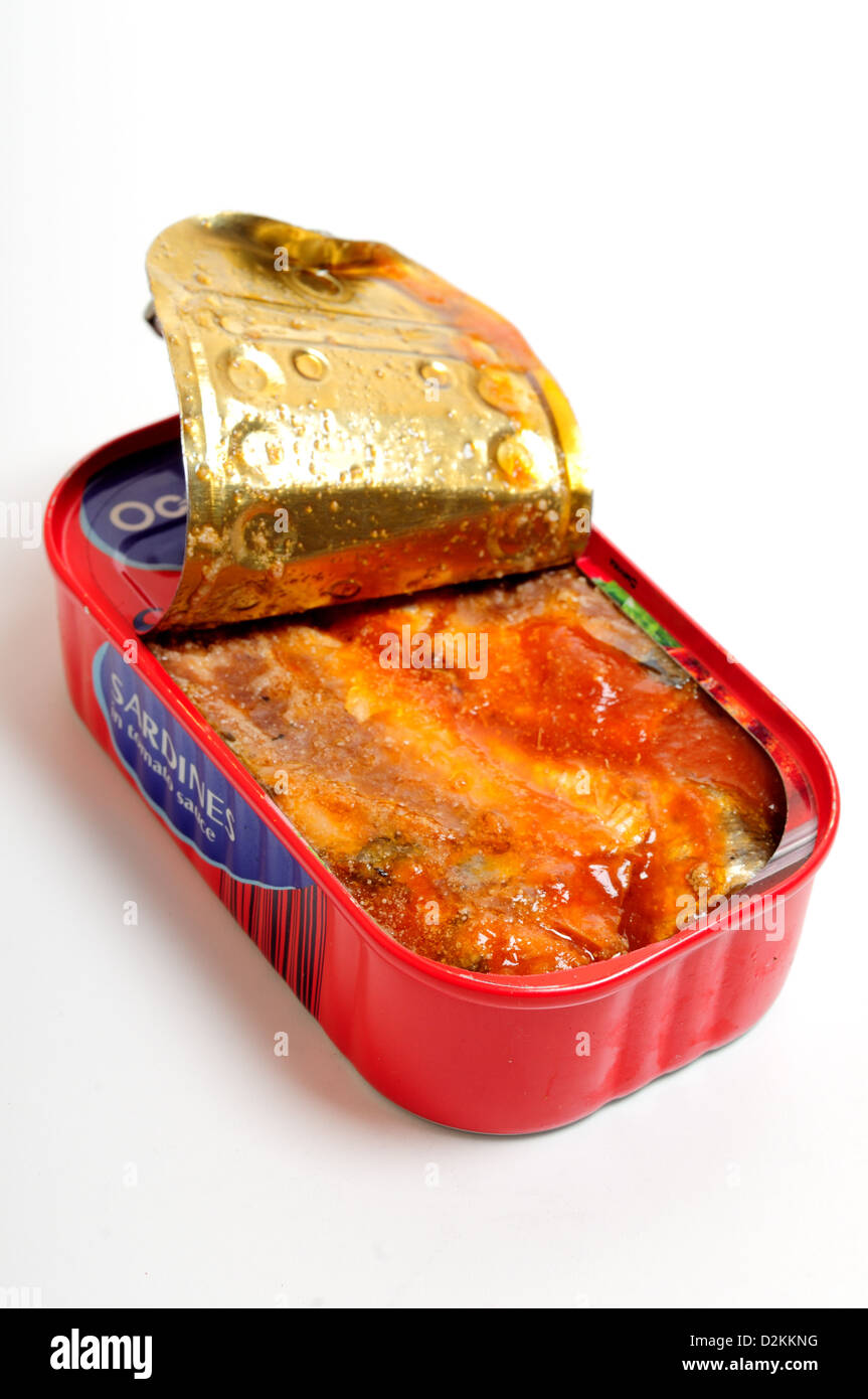 Sardines In Tomato Sauce. Stock Photo