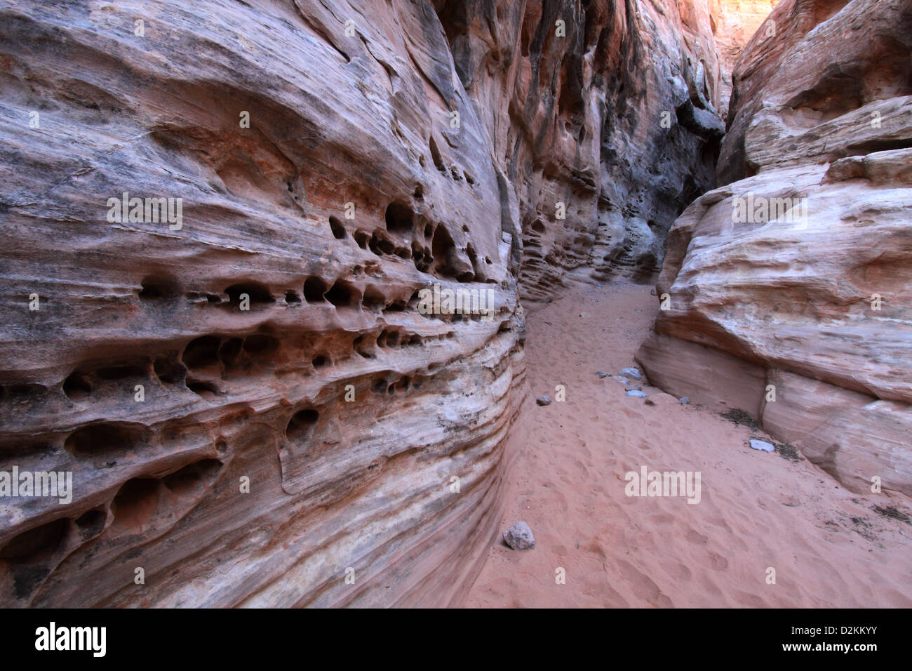 white domes slot canyon valley of fire state park nevada Stock Photo