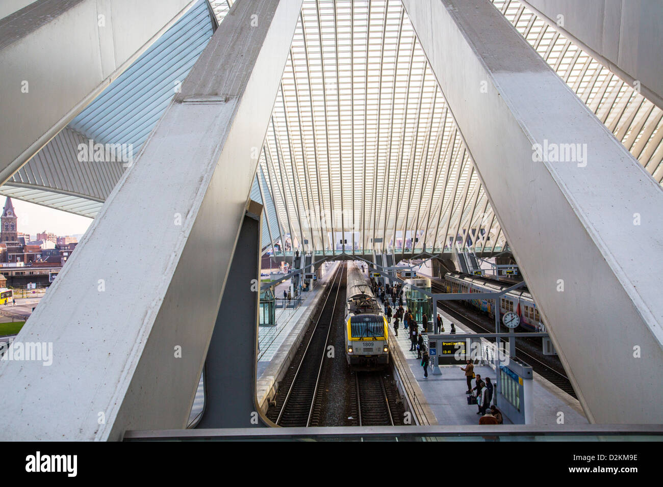 The train station of Liège, Gare de LiègeGuillemins, designed by