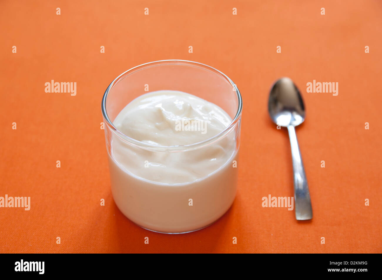 Close-up view of organic Soy Yogurt Stock Photo
