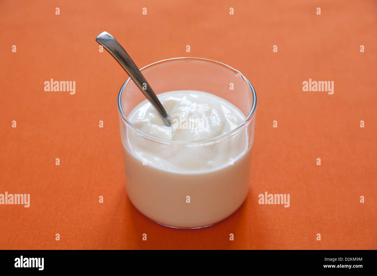 Closeup view of organic Soy Yogurt Stock Photo Alamy