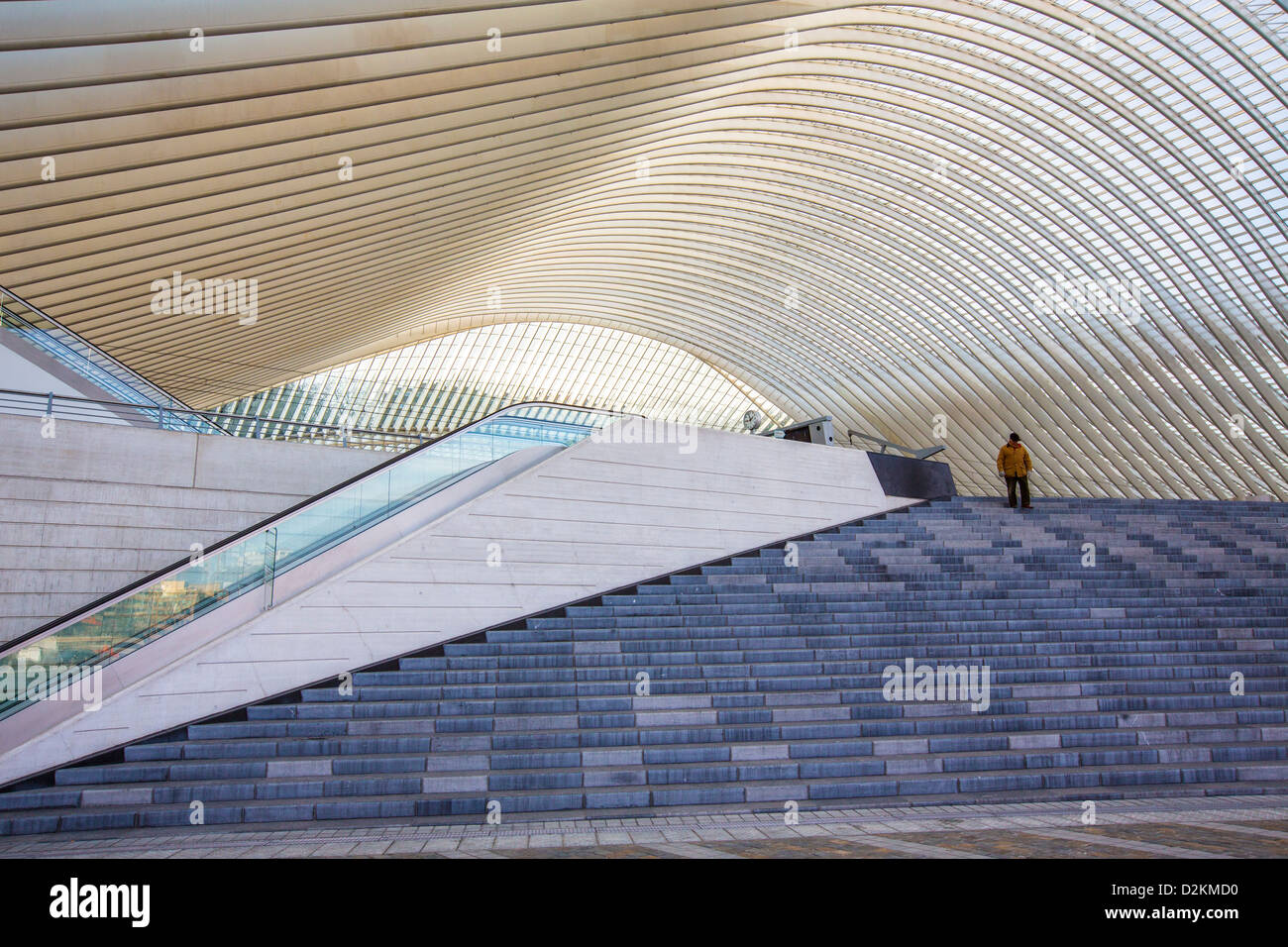 The train station of Liège, Gare de LiègeGuillemins, designed by
