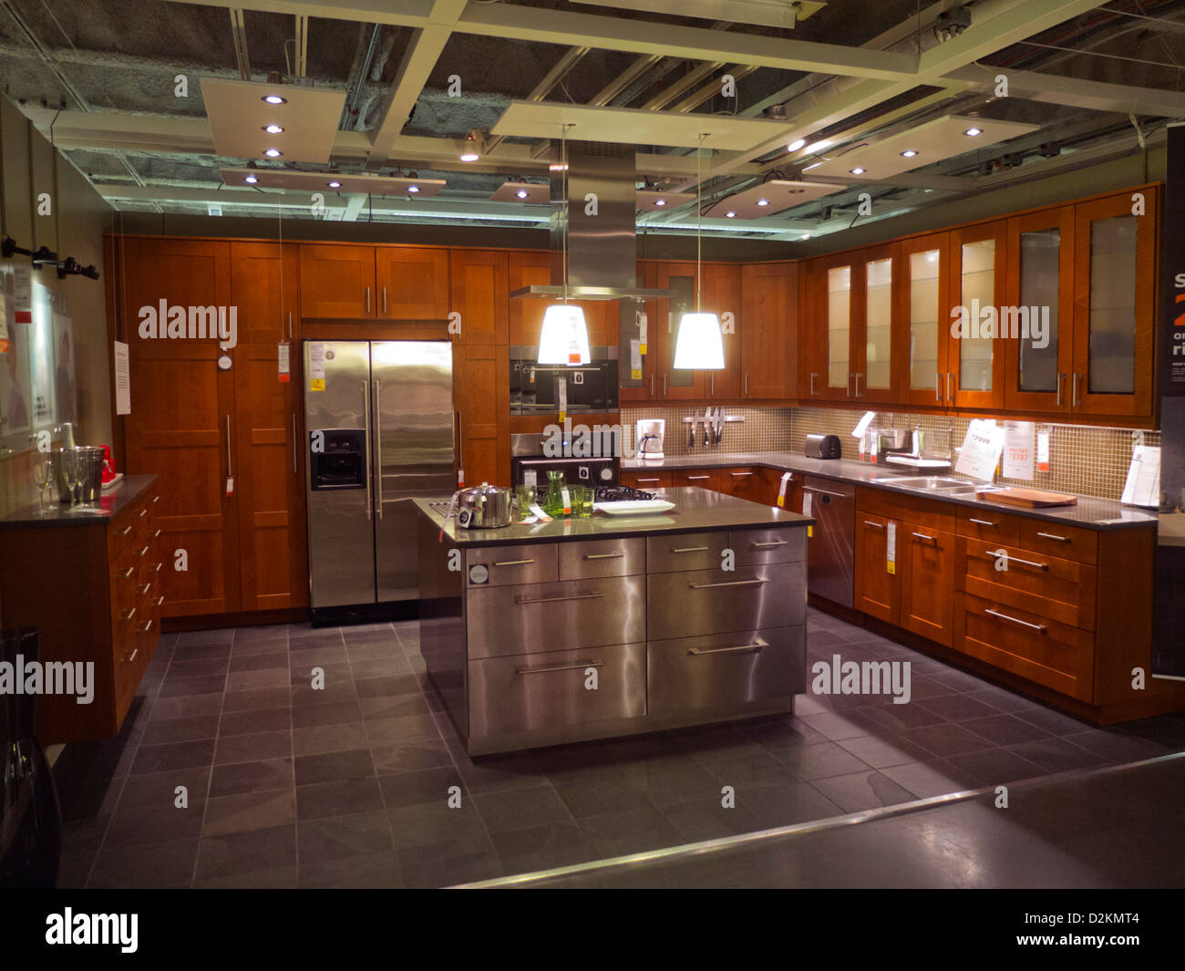 IKEA Brooklyn NY store shop warehouse aisles floor Stock Photo Alamy