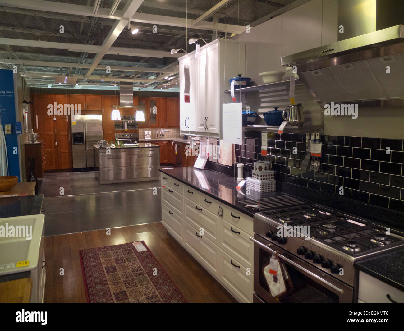 IKEA Brooklyn NY store shop warehouse aisles floor Stock Photo Alamy