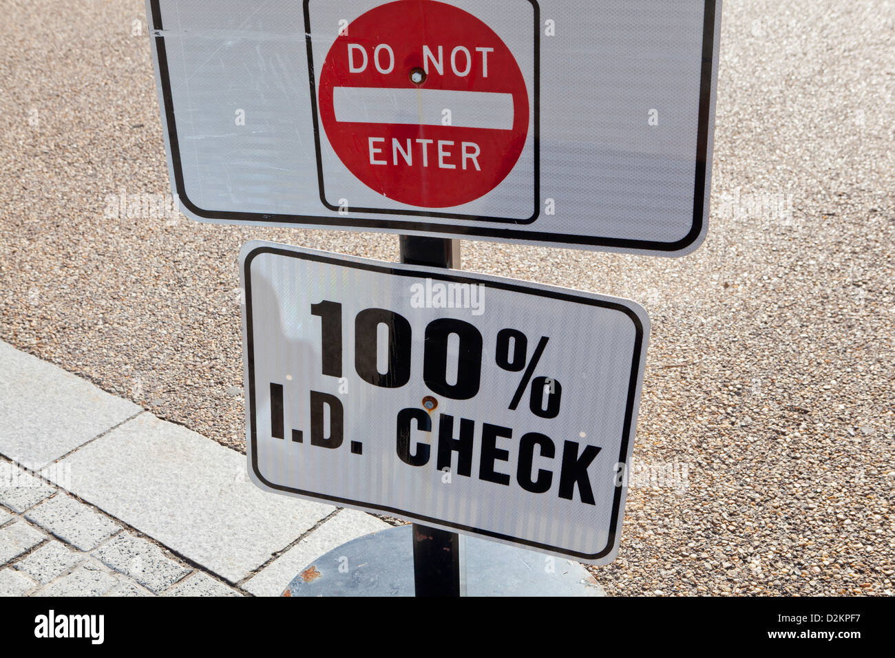 100% ID Check sign Stock Photo