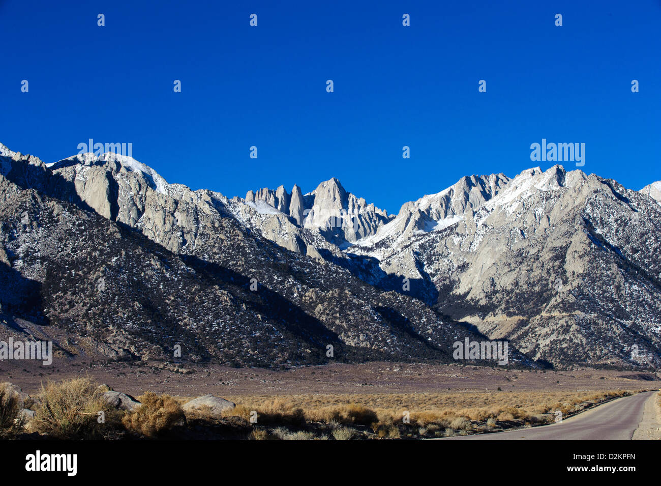 Mount Whitney, at 14,505 feet the tallest peak in the Continental United States Stock Photo