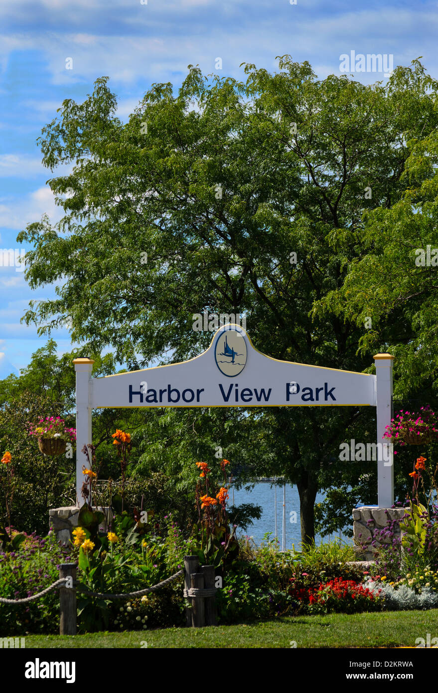 Harbor View Park in the Door County town of  Egg Harbor, Wisconsin Stock Photo