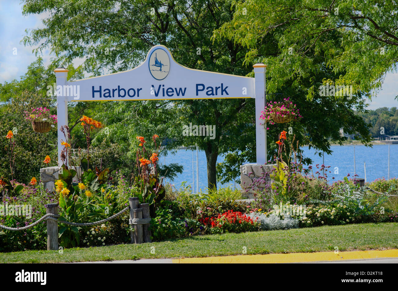Harbor View Park in the Door County town of  Egg Harbor, Wisconsin Stock Photo