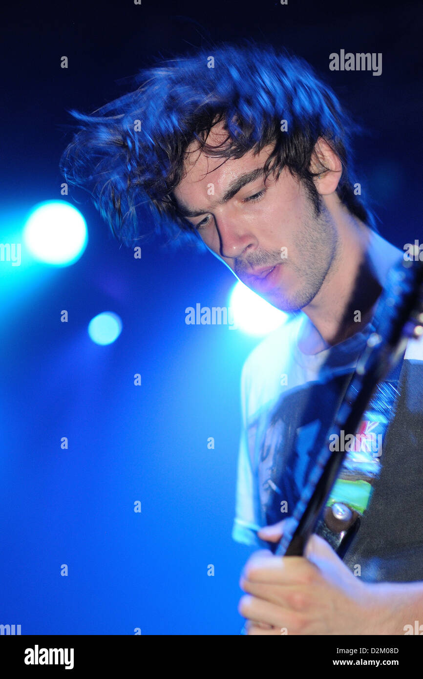BARCELONA, SPAIN - JUNE 4: The Black Box Revelation performs at Razzmatazz on June 4, 2010 in Barcelona, Spain. Stock Photo