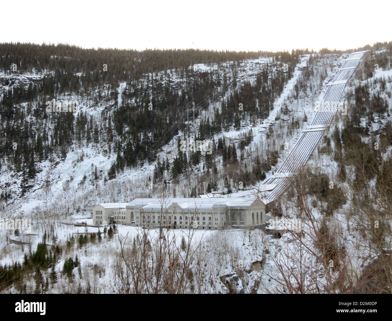 VEMORK HYDROELECTRIC PLANT, outside Rjukan, Norway. Now the Norwegian Industrial Workers Museum. See below. Photo David Gale Stock Photo