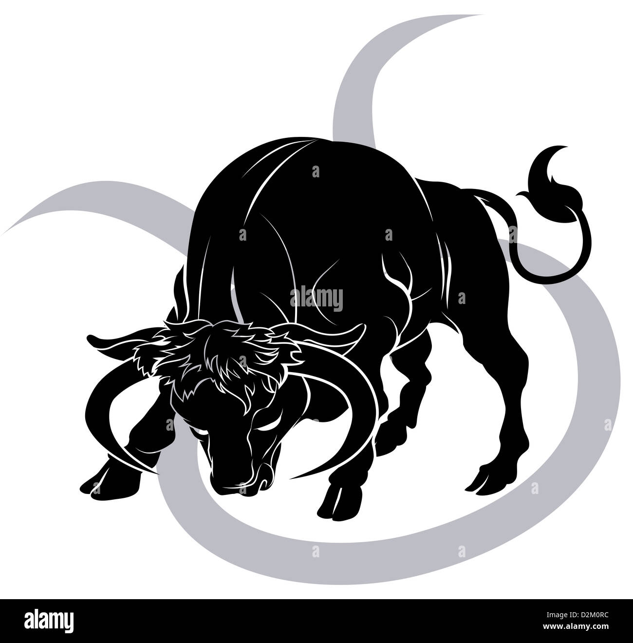 Illustration of Taurus the bull zodiac horoscope astrology sign Stock Photo
