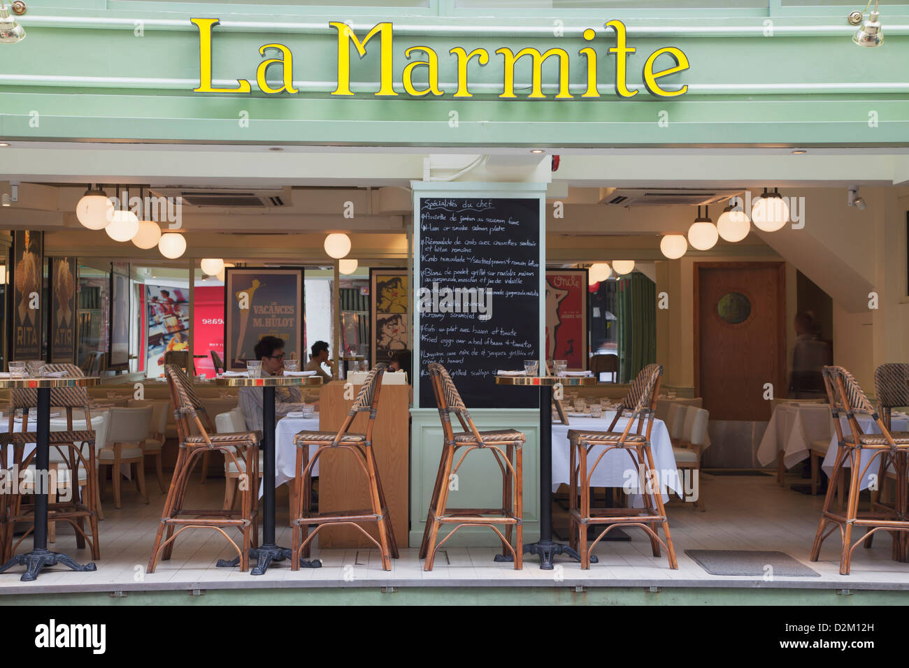 French bistro, Soho, Central, Hong Kong Stock Photo