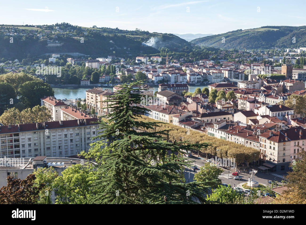Aerial view of town of Vienne, France Stock Photo - Alamy