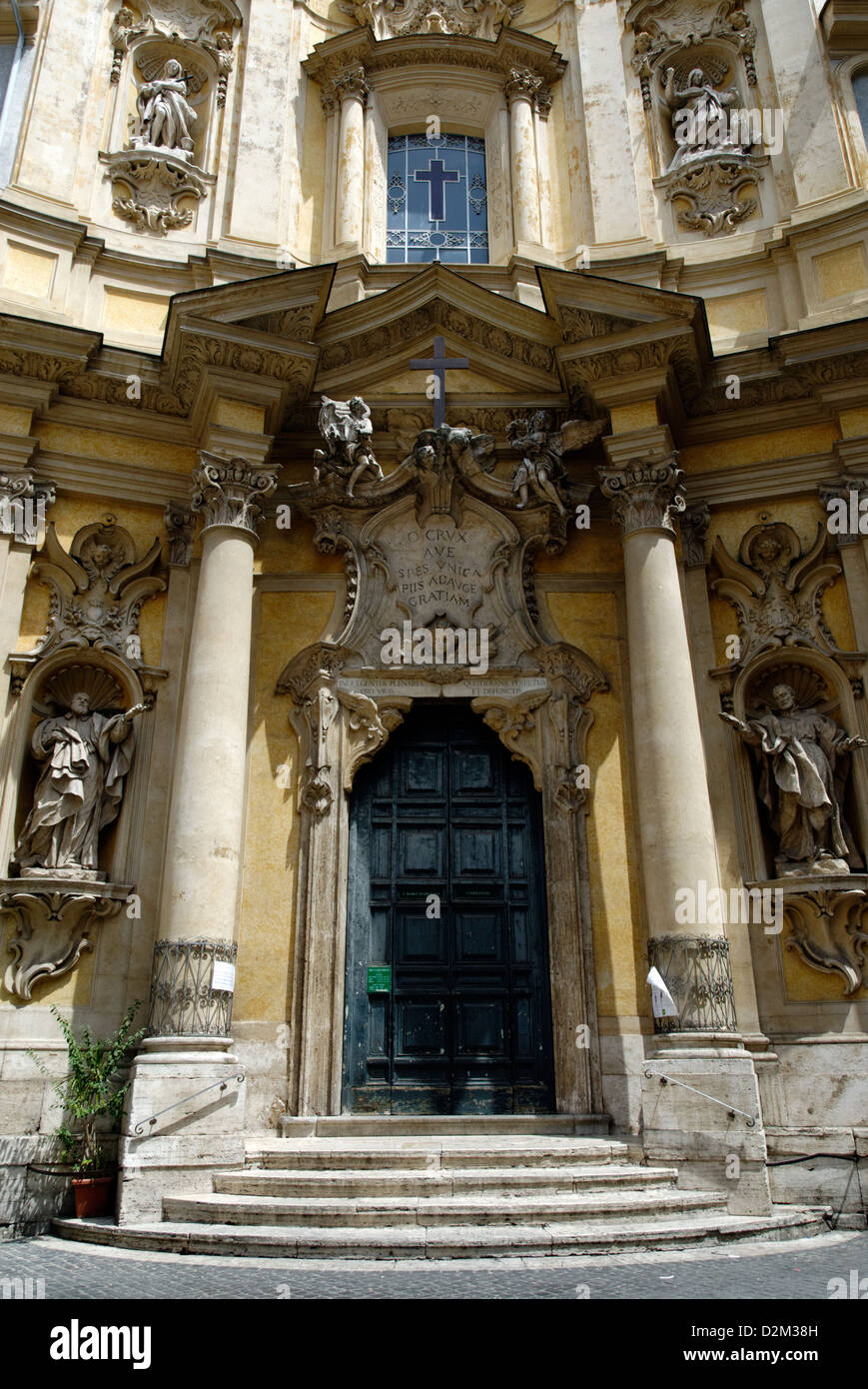Rome Italy. The facade of the Baroque Chiesa Della Maddalena (Church of ...