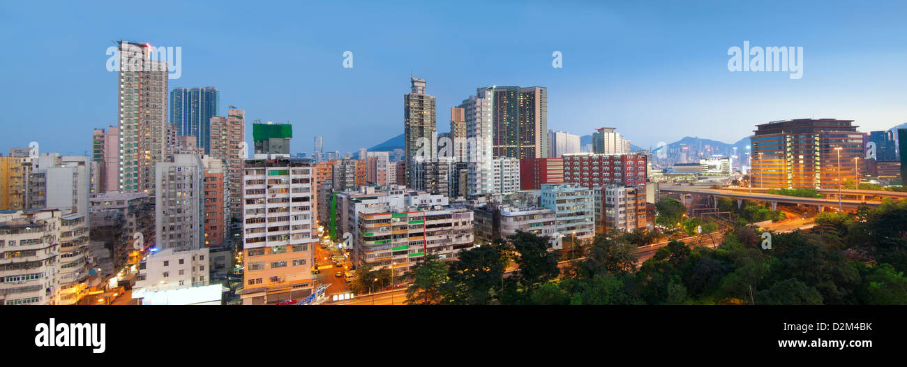 office building at sunset in hong kong Stock Photo - Alamy