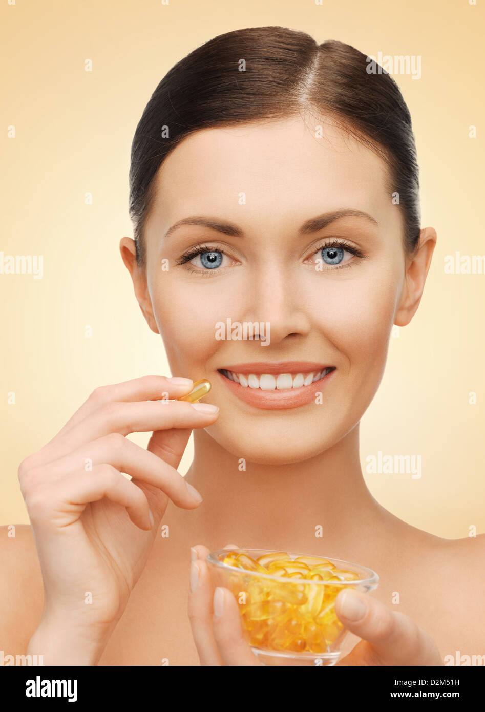 woman with vitamins Stock Photo - Alamy