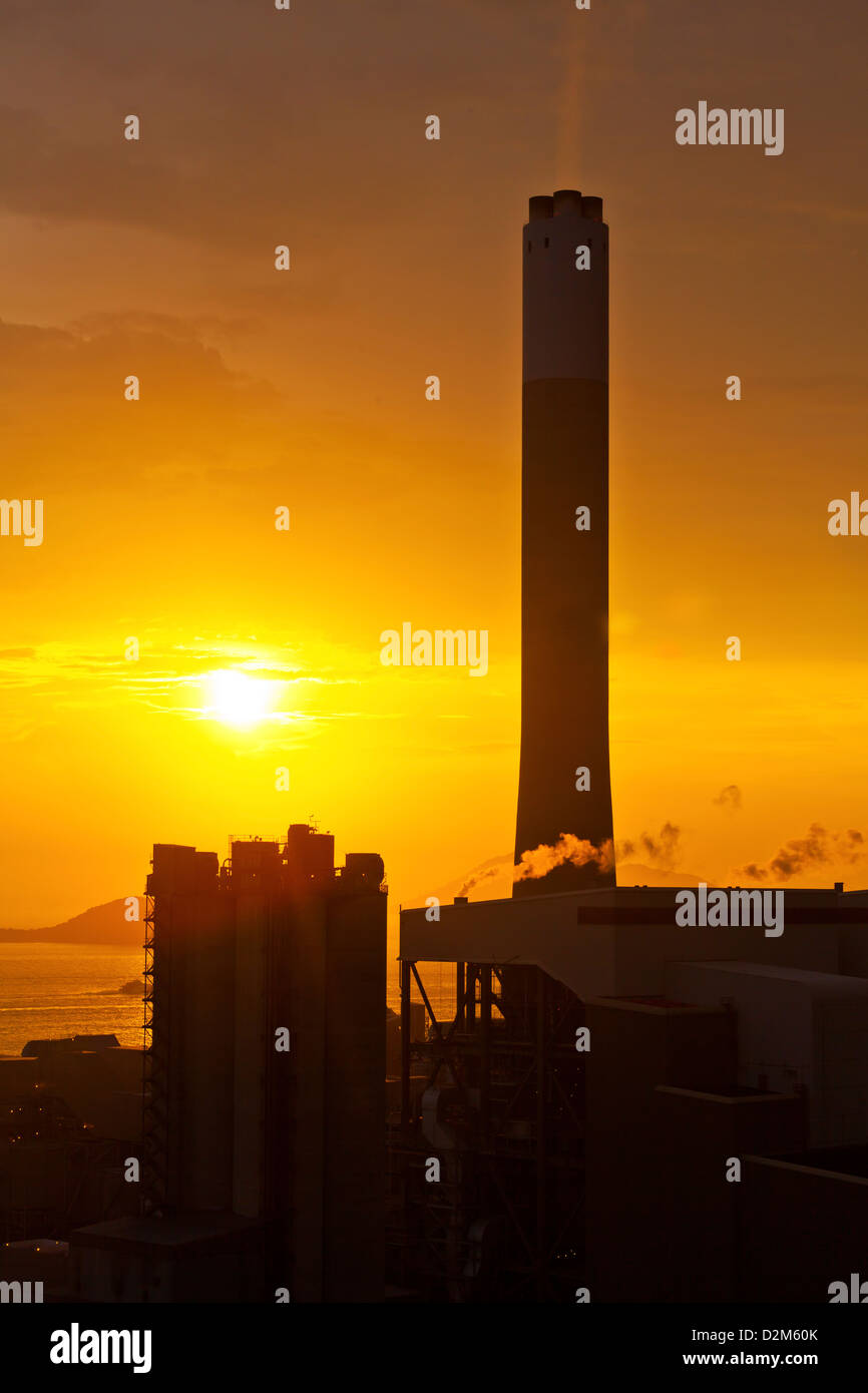 Air pollution in Hong Kong factory Stock Photo Alamy