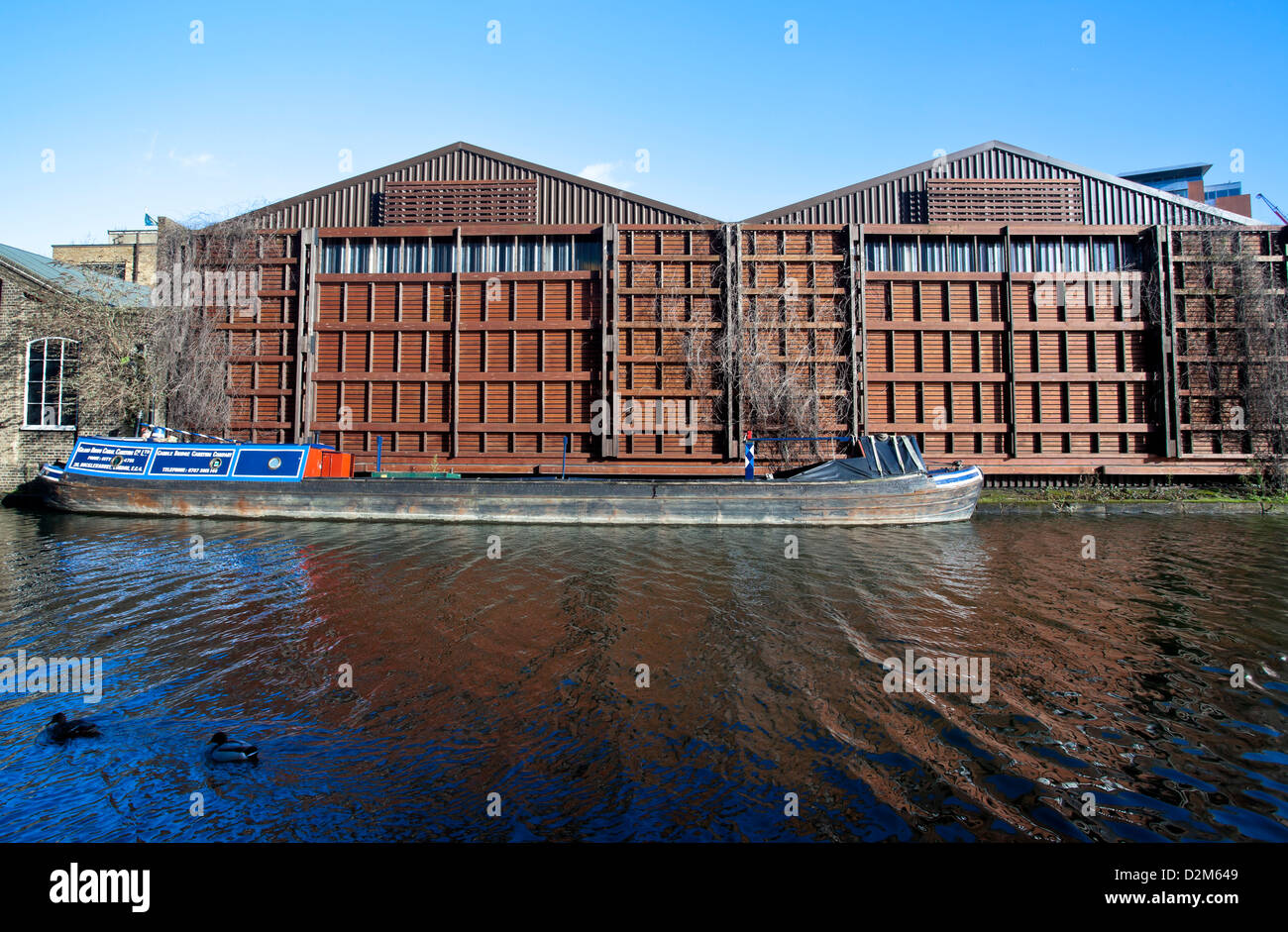 Paddington Raft Canal boat at Paddington Basin, Paddington, London, England, UK Stock ...